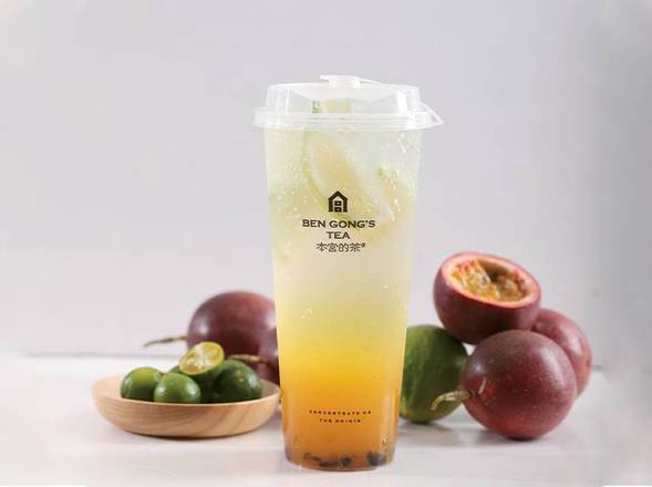 Passion Fruit Sparkling Tea / 百⾹果⽓泡